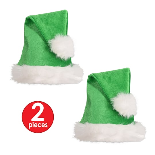 Beistle Green Santa Hats, 2ct.